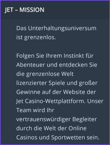 Jet Casino Support